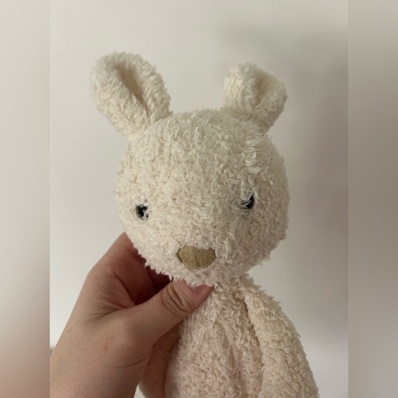 Jellycat Nugget Bunny Rabbit Soft Toy Baby Comforter White Rare Retired - Picture 9 of 9